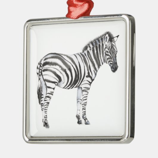 Permanente Zebra Metalen Ornament (Links)