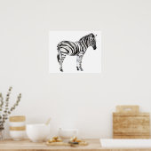 Permanente Zebra Poster (Keuken)
