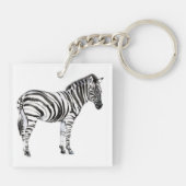 Permanente Zebra Sleutelhanger (Achterkant)