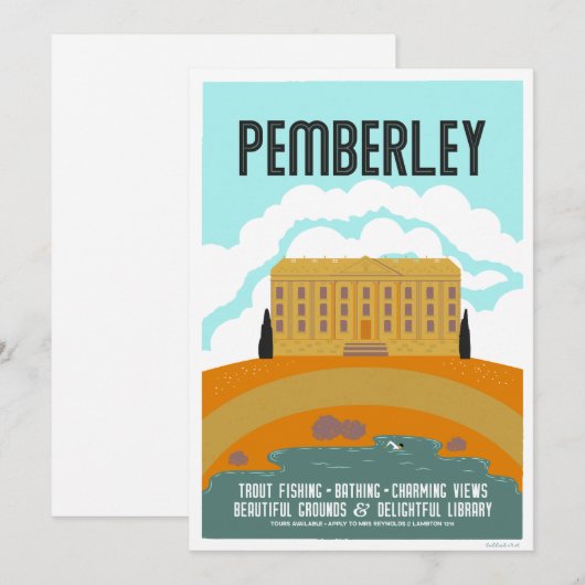 Permberley Vintage Travel Poster Kaart (Voorkant / Achterkant)