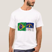 Pernambuco en Braziliaanse golfvlaggen T-shirt (Voorkant)