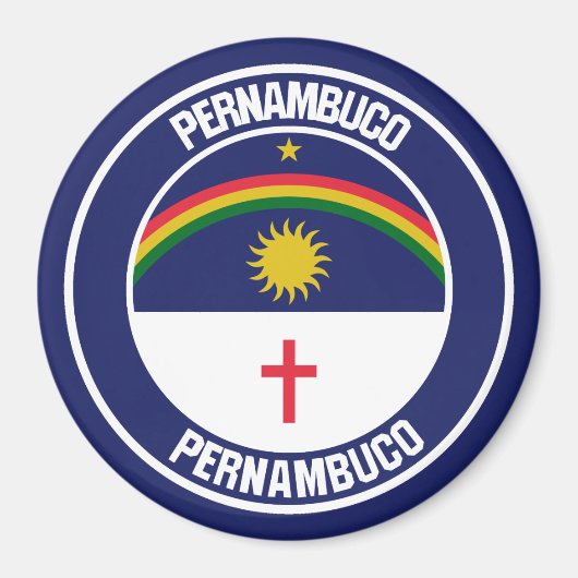 Pernambuco Round Emblem Magneet (Voorkant)