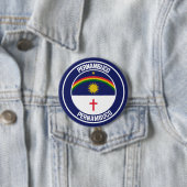 Pernambuco Round Emblem Ronde Button 7,6 Cm (In situ)