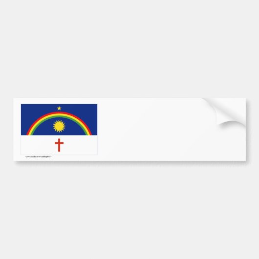Pernambuco, vlag van Brazilië Bumpersticker (Voorkant)