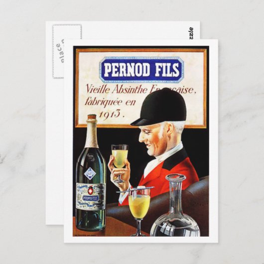 Pernod Fils Briefkaart (Voorkant / Achterkant)