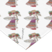 Perogie Pierogie Pyrohy Girl Oekraïense Folk Art Tafelkleed (Gekanteld)