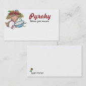 Perogie Pyrohy Pierogi Girl Visitekaartje (Voorkant / Achterkant)