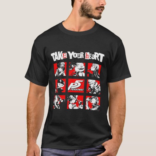Perona 5 Tekenvierkantjes T-shirt (Voorkant)