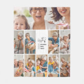 Peronalized 10 Photo Best Grandma Ever Minimalist Fleece Deken (Voorkant)