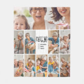Peronalized 10 Photo Mimi Gift Fleece Blanket (Voorkant)