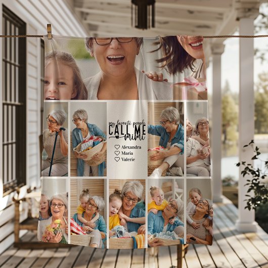Peronalized 10 Photo Mimi Gift Fleece Blanket Deken