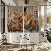 Peronalized 2 Photo  Abuela Minimalist Line Art Fleece Deken