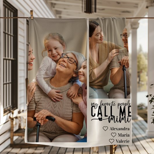 Peronalized 2 Photo Mimi Gift Fleece Deken