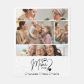 Peronalized 4 Photo Best Mimi Ever Minimalis Fleece Deken (Voorkant)