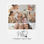Peronalized 4 Photo Best Nana Ever Minimalis Fleece Deken (Voorkant)