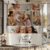 Peronalized 4 Photo Best Nana Ever Minimalis Fleece Deken