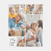 Peronalized 5 Photo Best Mimi Ever Minimalist Fleece Deken (Voorkant)