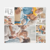 Peronalized 5 Photo Best Mimi Ever Minimalist Fleece Deken (Voorkant (Horizontaal))