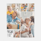 Peronalized 5 Photo Mimi Gift Fleece Deken (Voorkant)