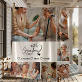 Peronalized 6 Photo Best Grandma Ever Minimalist Fleece Deken