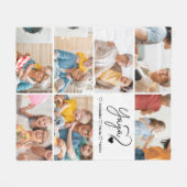 Peronalized 7 Photo Yaya Minimalist Line Art Fleece Deken (Voorkant (Horizontaal))