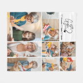 Peronalized 8 Photo Best Gigi Ever Minimalist Fleece Deken (Voorkant (Horizontaal))