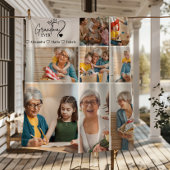 Peronalized 8 Photo Best Grandma Ever Minimalist Fleece Deken