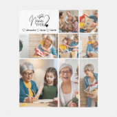 Peronalized 8 Photo Best Nana Ever Minimalist Fleece Deken (Voorkant)