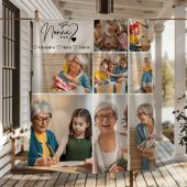 Peronalized 8 Photo Best Nonna Ever Minimalist Fleece Deken