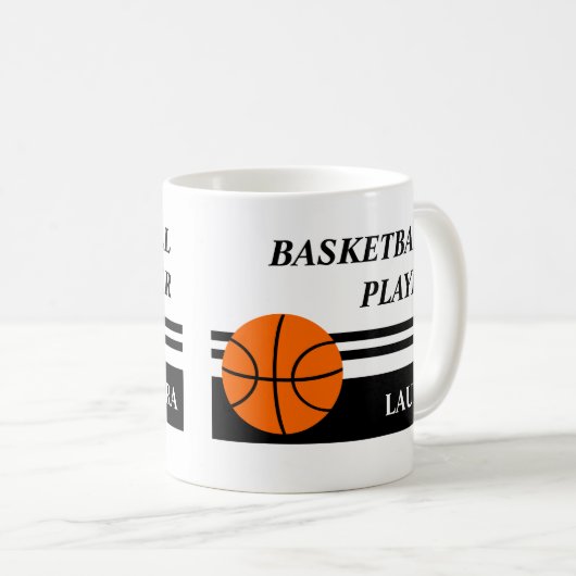 Peronalized Basketball Coffee Mug Koffiemok (Voorkant rechts)