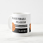 Peronalized Basketball Coffee Mug Koffiemok (Voorkant links)