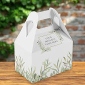 Peronalized Elegant Gold Greenery Favor Box Bedankdoosjes