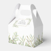 Peronalized Elegant Gold Greenery Favor Box Bedankdoosjes (Voorkant Zijde)