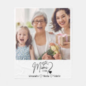 Peronalized Photo Best Mimi Ever Minimalist  Fleece Deken (Voorkant)