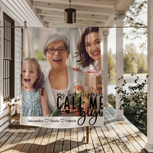 Peronalized Photo My Favorite People Call Me Gigi Fleece Deken