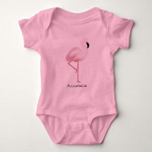 Peronalized Roze Flamingo Romper