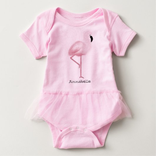Peronalized Roze Flamingo Romper (Voorkant)