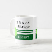 Peronalized Tennis Coffee Mug Koffiemok (Voorkant links)