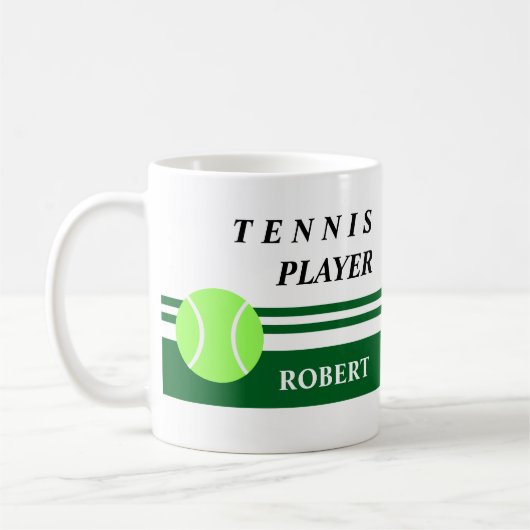 Peronalized Tennis Coffee Mug Koffiemok (Links)