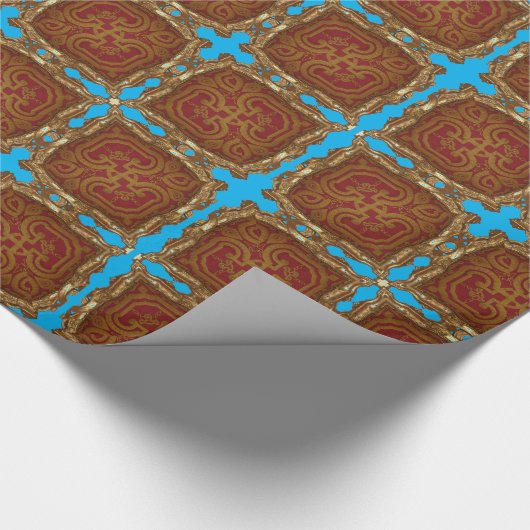 Peronnelle Bleu Baroque Glossy Wrapping Paper Cadeaupapier (Hoek)