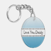 Perosnalied Love You Dad Foto Sleutelhanger (Voorkant Links)