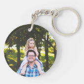 Perosnalied Love You Dad Foto Sleutelhanger (Achterkant)