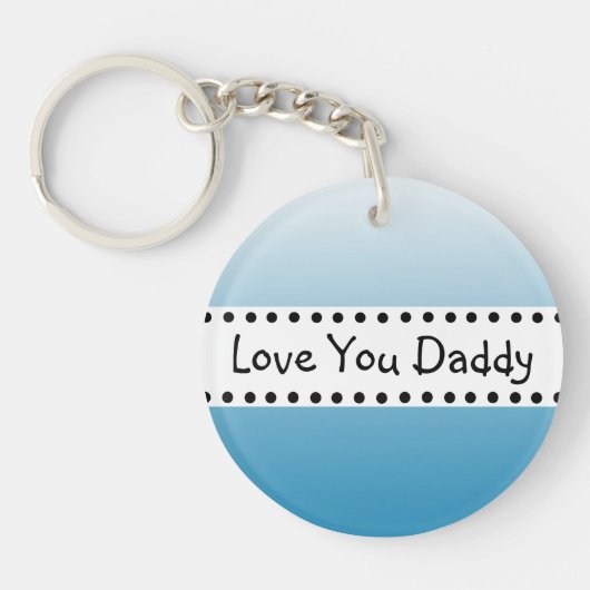Perosnalied Love You Dad Foto Sleutelhanger (Voorkant)