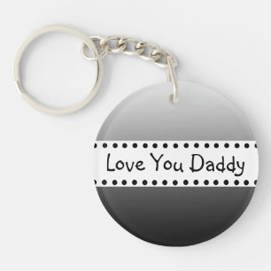 Perosnalied Love You Dad Foto Sleutelhanger