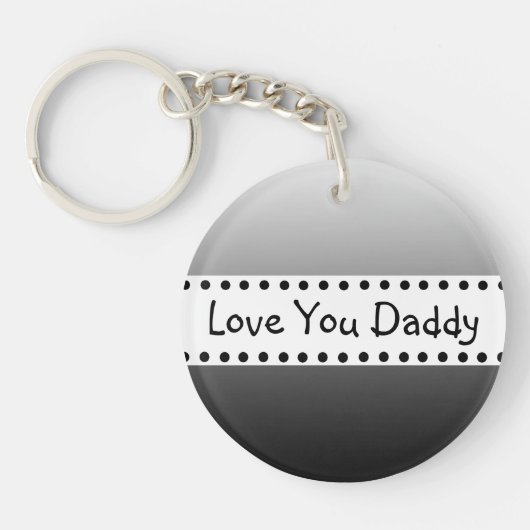Perosnalied Love You Dad Foto Sleutelhanger (Voorkant)