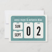 Perpetale agenda slaat de datumkaart op save the date (Voorkant)