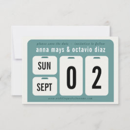 Perpetale agenda slaat de datumkaart op save the date