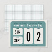 Perpetale agenda slaat de datumkaart op save the date (Voorkant / Achterkant)