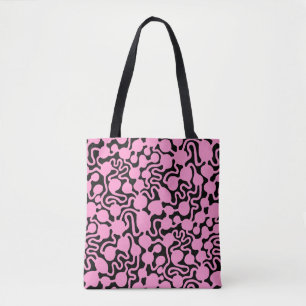Perpetual Ant Boerderij v2 - Roze op zwart Tote Bag