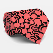 Perpetual Ant Boerderij v2 - Tropisch roze in zwar Stropdas (Opgerold)